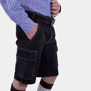 Pantalones Cortos de Cuero Genuino ZASSON SPORTS Estilo Bávaro Unisex, Tradicionales Alemanes para Oktoberfest, Corte Regular, Precio de Fábrica - Product Image 4