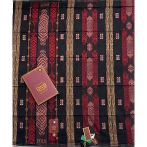 Lungi Jacquard de Indonesia BHS Excelente, color dorado, tipo JGF, Sarong tradicional estilo Islas del Pacífico Asiático - Product Image 5