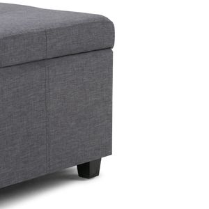 Castleford Slate Grey <b>Storage</b> Ottoman Stylish <b>Stools</b> & Ottomans Collection - Product Image 3