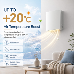 Mini-récupérateur d'air 50m³/h 97% Récupération <span class=keywords><strong>de</strong></span> <span class=keywords><strong>chaleur</strong></span> Ventilation à récupération <span class=keywords><strong>de</strong></span> <span class=keywords><strong>chaleur</strong></span> Installation facile <span class=keywords><strong>VMC</strong></span> Double flux Ventilation résidentielle - Product Image 1