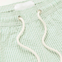 Hoge kwaliteit op maat gemaakte logo ademende snel drogende mid-waist canvas heren casual zwemshorts met trekkoord sluiting, op maat gemaakte kleur