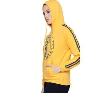 Sudadera con capucha amarilla para mujer con estampado de Minion y rayas laterales, sudadera informal con bolsillos, diseño de logotipo frontal, ropa de otoño - Product Image 4