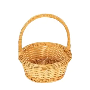 Lovely New Handmade Storage Wicker Baskets for Picnic Food Drink Toys Sundries Novelty Christmas Gift for Girls