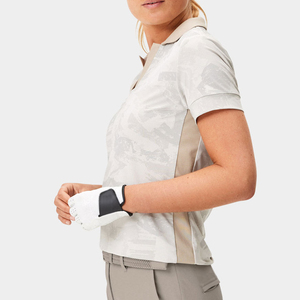 Lot de polos pour femmes à manches courtes avec détails contrastants, poche poitrine, en mélange de coton doux et extensible, pour le bureau et les tenues décontractées - Product Image 4