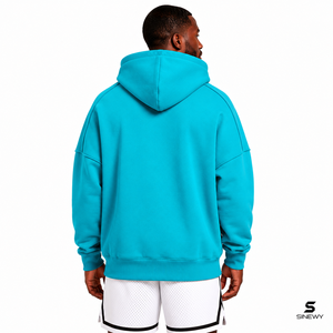 Mens Aqua <b>Hoodie</b> Custom Print Pullover Streetwear OEM Manufacturer Custom Mens Blue Green <b>Fleece</b> <b>Hoodie</b> <b>Oversized</b> Casual Sweatsh - Product Image 5