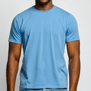 High Quality 100% Cotton Knitted T-Shirt for Men Custom <b>Blank</b> Heavy <b>Weight</b> Regular Fit Streetwear Printed Men's - Product Image 6