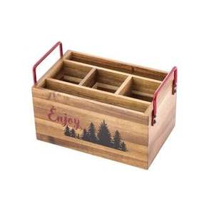 Organisateur de Couverts Artisanal Rustique en Bois de Mangue et d'Acacia, Écologique, Durable et Léger, Repose-Cuillères et Pinces à Casseroles Artisanales Indiennes - Product Image 5