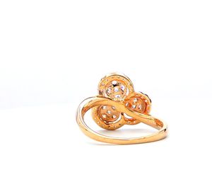 Wholesale Women's 14k Rose <b>Gold</b> Cluster <b>Ring</b> Lab Grown Diamond Brilliant Cut <b>Cocktail</b> Jewelry IGI Certified Luxury 5gm - Product Image 4