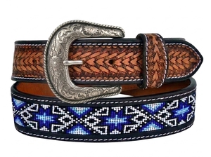<b>Western</b> Genuine Leather Vintage Cowboy <b>Belt</b> Beaded Silver Alloy Buckle Eco-Friendly Durable <b>Mens</b> Rodeo Casual <b>Belt</b> Wholesale - Product Image 6