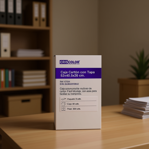 Boîte en carton avec couvercle 53*40.5*26cm pour le rangement du papier et des supports multimédias - Product Image 3