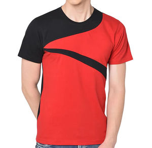 T-shirt uni essentiel pour homme en mélange de coton durable, idéal pour un style de vie actif et les tenues décontractées quotidiennes, coupe classique, écologique et à séchage rapide - Product Image 1