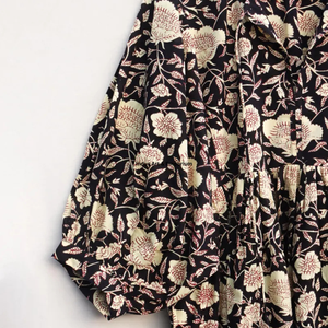 Beautiful floral Cotton Block Printed dress Dress For Casual wear Hand Block Printed Dress - Product Image 3