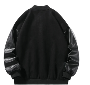 Chaquetas Transpirables Tamda International TI-MLJ-02 Unisex de Cuero PU Negro, Manga Larga, Estilo Otoñal, Tallas Grandes para Adultos - Product Image 1
