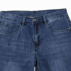 Shorts de Mezclilla para Hombre, Corte Recto, Cintura Media, Lavado Claro, Algodón, Casual, Verano, Transpirables, Cierre de Cremallera - Product Image 6