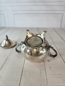 Azucarera de peltre vintage con diseño italiano y asas únicas, 95% MONDIAL PL PURO 95, copas de licor de metal, copas de azúcar de peltre. - Product Image 5