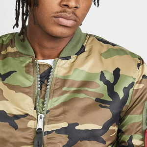 Blouson Bomber Camouflage Personnalisé de Haute Qualité avec Col Montant, Motif Bottomland, Poches Zippées – Vestes Camouflage à Fermeture Éclair - Product Image 6