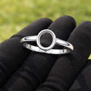 925 Sterling Silver 8x10mm Oval Bezel Setting Semi Mount Ring Setting Minimalist Engagement <b>Wedding</b> Engaagement Fine Ring - Product Image 6