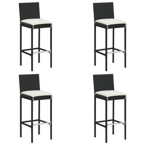 Set of 4 <b>Black</b> <b>Bar</b> <b>Stools</b> - Product Image 1