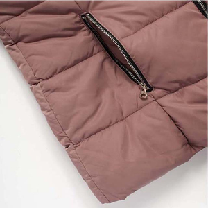 Custom Made Women Hooded Winter Warm Thick <b>Zip</b>-<b>Up</b> Solid Color Women Padded Puffer <b>Jacket</b> Puffer <b>Jacket</b> - Product Image 3