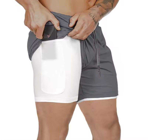Breathable Running Shorts OEM Wholesale Performance Double <b>Layer</b> Shorts Gym Training Shorts Premium Sportswear Activewear Shorts - Product Image 1