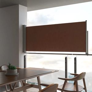 Auvent latéral rétractable moderne en brun 39,4 x 118,1 pouces, fabriqué en polyester durable - Product Image 1