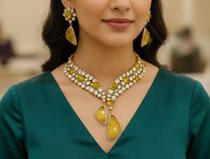 Elegant Gold Plated <b>Statement</b> <b>Necklace</b> with Pink Crystal and Imitation Pearl Beads for Women Wedding Jewelry - Product Image 3