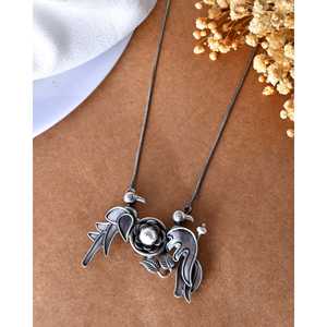 Collar con Colgante de Plata Meera Jaipur Kabbu - Product Image 2