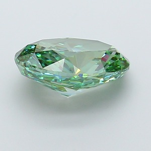 Diamant de laboratoire CVD ovale de 5,51 carats, vert vif fantaisie modifié, clarté VS1, polissage excellent, pierre précieuse de luxe pour bijoux - Product Image 5