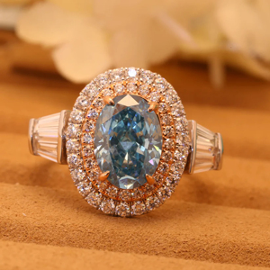 Women 18K <b>Gold</b> Oval Topaz <b>Cocktail</b> <b>Ring</b> Pave Diamond Luxury Engagement <b>Ring</b> - Product Image 3
