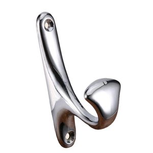 Single Coat Hat Hook <b>Wall</b> Mounted Hook Holder for Wardrobe Bathroom Entryway Heavy Duty Silver Metal <b>Wall</b> Hook for Coats - Product Image 3