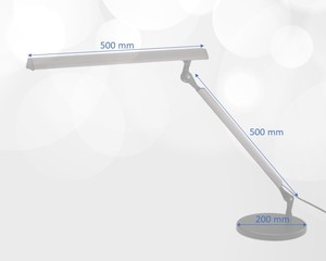 LED Desk Lamp for Fashion Designer, <b>Single</b> <b>swing</b> arm, stepless brightness, graphite black, - Product Image 4