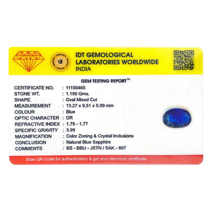 Loose 5.95 Carat Royal Blue Sapphire Gemstone for Fine Jewelry - Product Image 4