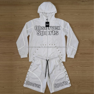 Conjunto Cortavientos OBSERVEX, Chaqueta Cortavientos con Estampado y Cierre de Cremallera, Conjunto de Dos Piezas de Nailon - Product Image 1