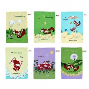 Serviette de bain exfoliante en viscose coréenne, tissu doux pour gommage corporel, serviette de douche carrée de qualité supérieure, motif renard roux - Product Image 1