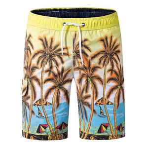 Pantalones Cortos Estampados con Palmeras Tropicales para Hombre, Estilo Casual de Verano, Cintura Elástica Ligera, Estilo Vacacional, Logotipo Personalizado, Venta al Por Mayor - Product Image 5