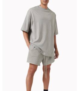 Nouvelle tenue de sport pour hommes, taille plus, deux pièces, manches courtes, col rond, short, été, imprimé personnalisé, tissu en terry, séchage rapide - Product Image 4