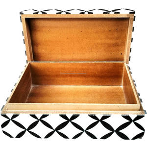 Joyeros de estilo europeo, joyero con incrustaciones de resina de Mejor Diseño de color blanco y negro de India a un precio asequible - Product Image 2