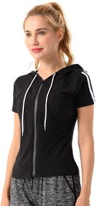 Sudadera corta de algodón para mujer, con Logo personalizado en blanco, de manga larga, informal, 100% poliéster - Product Image 2