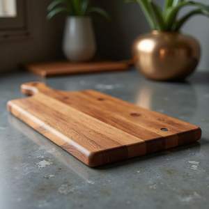 Planche à découper élégante en bois d'acacia de qualité supérieure, durable, écologique, de qualité restaurant, pour couper les légumes, les fruits et les aliments - Product Image 5