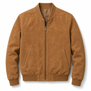 2025 New Fast Shipments Winter Business Style Men's One-Piece Thickened <b>Fleece</b>-<b>Lined</b> Bomber <b>Jacket</b> OEM Service Customized - Product Image 6