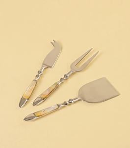 Ensemble de couteaux à fromage en métal modernes, ustensiles de découpe de fromage robustes, pour servir lors de fêtes à domicile - Product Image 1