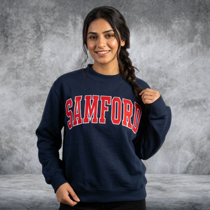 SAMFORD 100% Coton, Applique Broderie SAND, Sweat à Capuche Unisexe Col Large, Style Vintage High Street, Fermeture Éclair, Respirant, Séchage Rapide, Hiver - Product Image 5