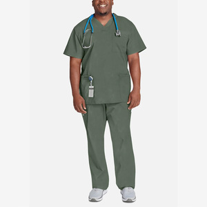 Blusa Médica Unisex con Logotipo Personalizado, Uniforme Sanitario Ligero de Mezcla de Algodón y Poliéster, Sin Costuras, Profesional para Hospital - Product Image 1