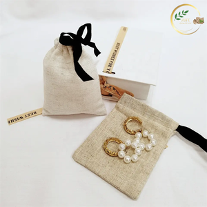 ถุงผ้ากระสอบขนาดเล็กทำมือพร้อมพิมพ์ลายตามสั่งสำหรับบรรจุภัณฑ์ของขวัญที่ยั่งยืน - Product Image 2