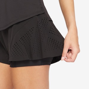 Jupe-short de sport pour femme, légère, respirante, taille mi-haute, extensible, pour le tennis et les activités de plein air, avec short intégré et broderie - Product Image 4