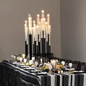 Wedding Props 9-Arms Black Metal <b>Candle</b> <b>Holders</b> Table Centerpiece <b>Tall</b> <b>Candle</b> <b>Holder</b> Candlestick for Wedding Decoration - Product Image 5