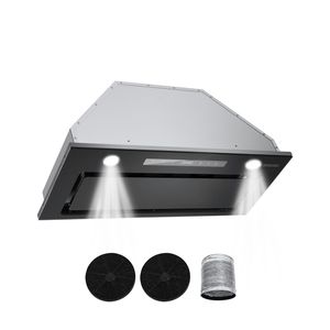 Cappa da cucina da incasso da 30 pollici 800 CFM in acciaio inossidabile con luci LED e controllo touch gestuale, inserto per cappa elettrica - Product Image 1