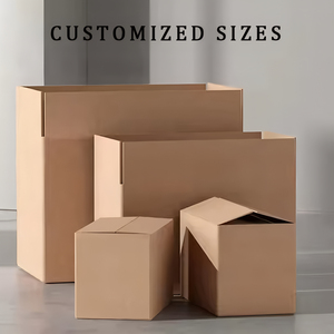Large Brown Corrugated Carton Box Moving Storage Box Custom Size - Product Image 6