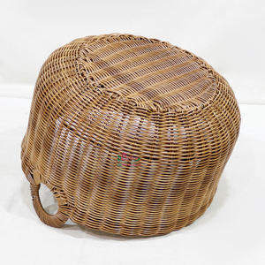 Panier de rangement rond écologique en jonc de mer, bacs de rangement en osier pour la maison et la cuisine - Product Image 3