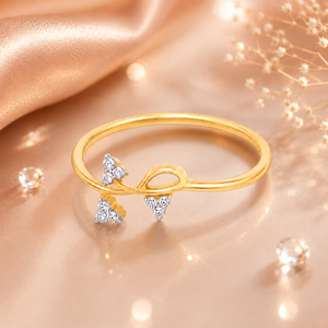 แหวนหมั้นเพชรทองคำขาวหรูหราสำหรับผู้หญิง - Product Image 1